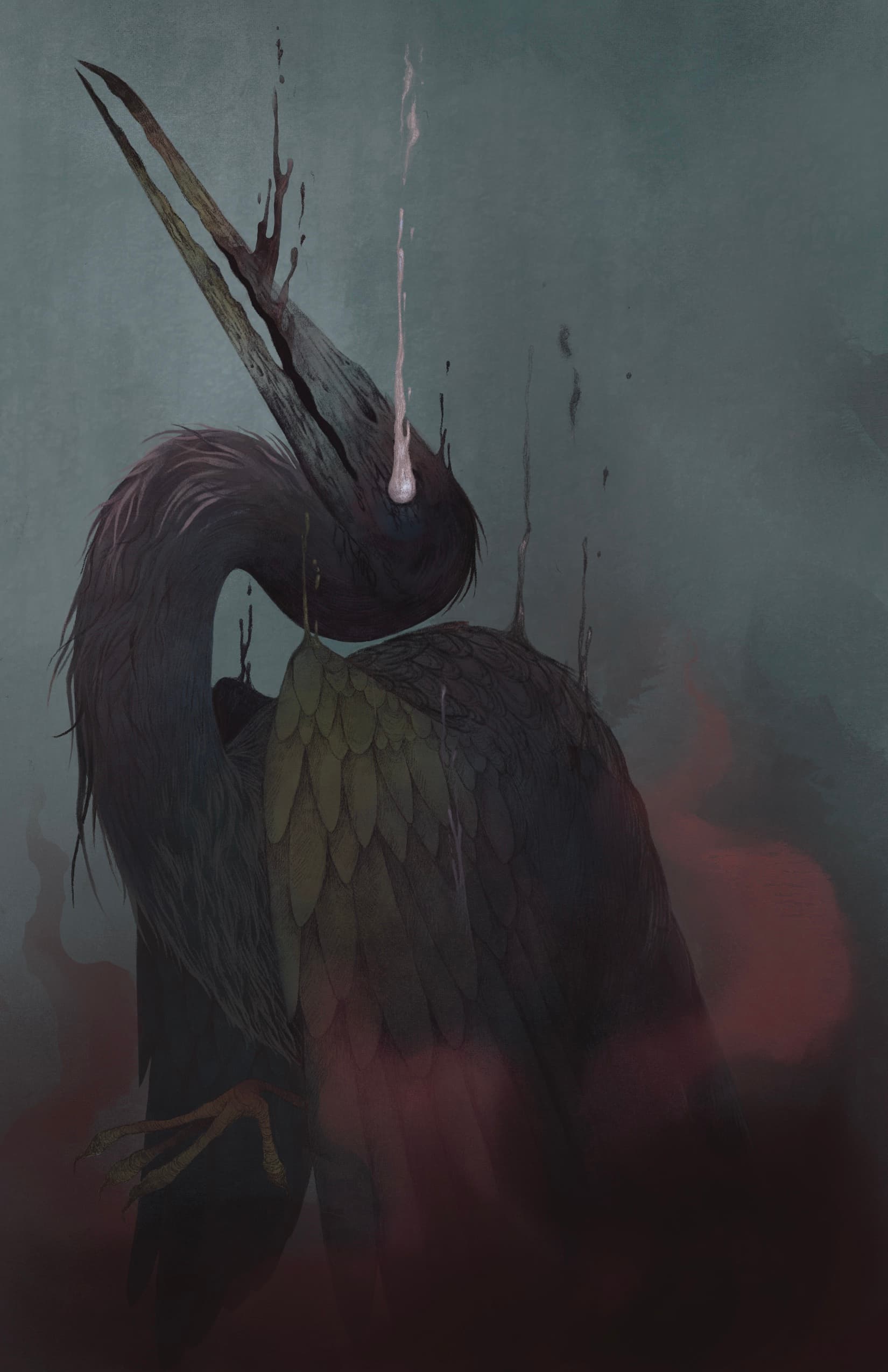 Heron artwork from Ritual, Interrupted by David Ly